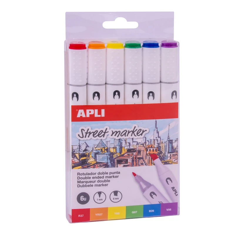 Doppelseitige Marker Street Marker – 6 Farben
