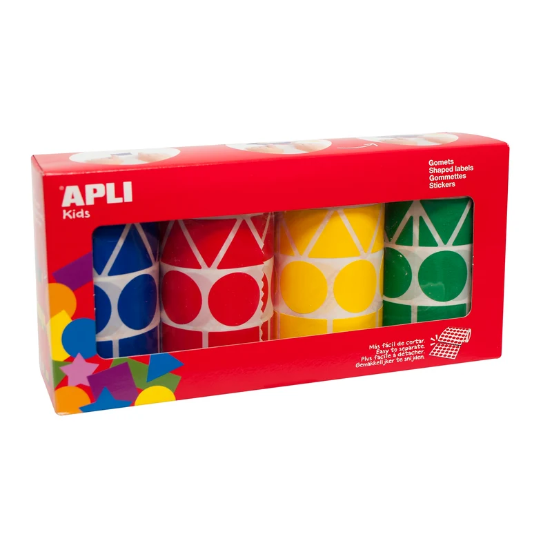 Geometrische Aufkleber-Set auf XL-Rollen