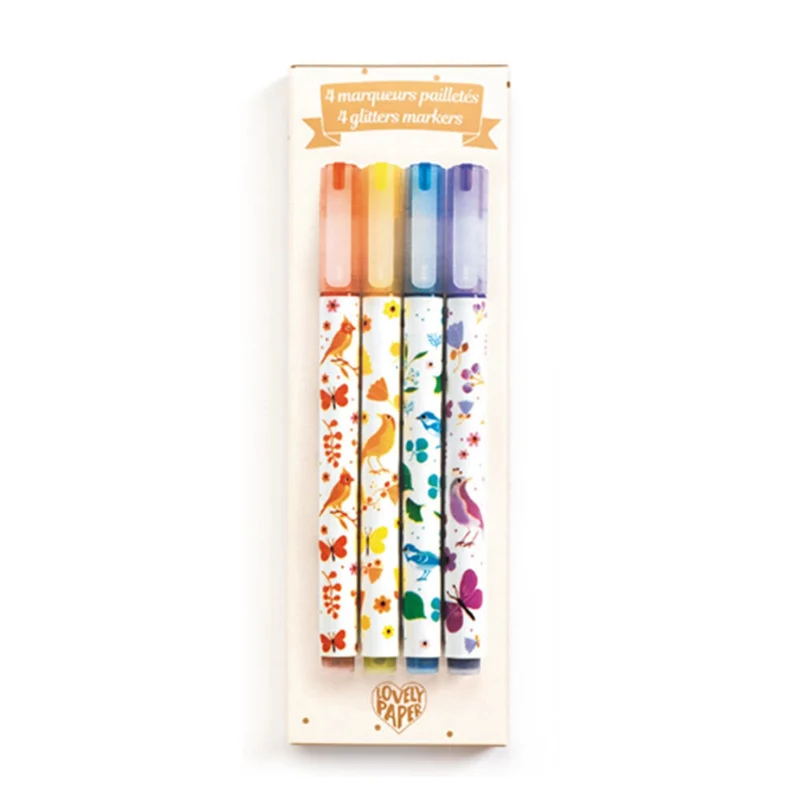 Djeco 4 Marker Glitzer Tinou