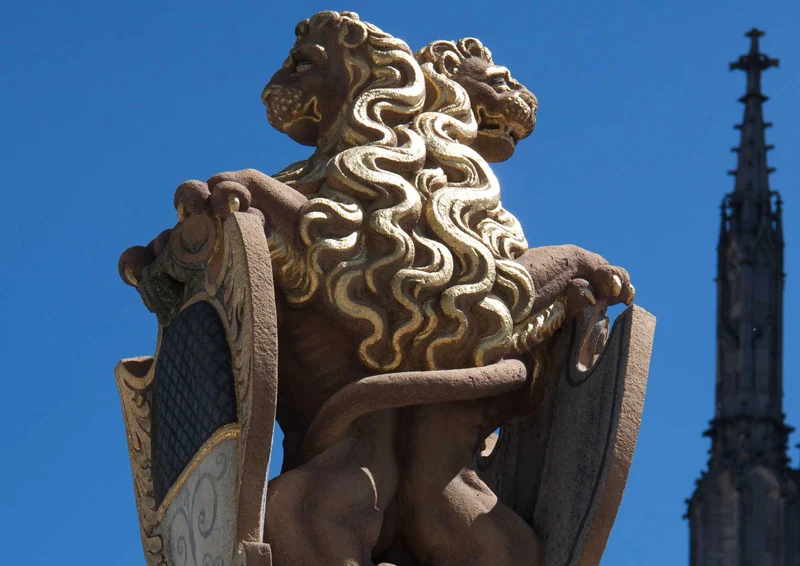 91077 Gebäude - Löwenstatue Puzzle