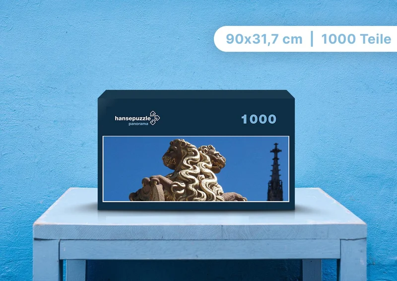 91077 Gebäude - Löwenstatue Puzzle