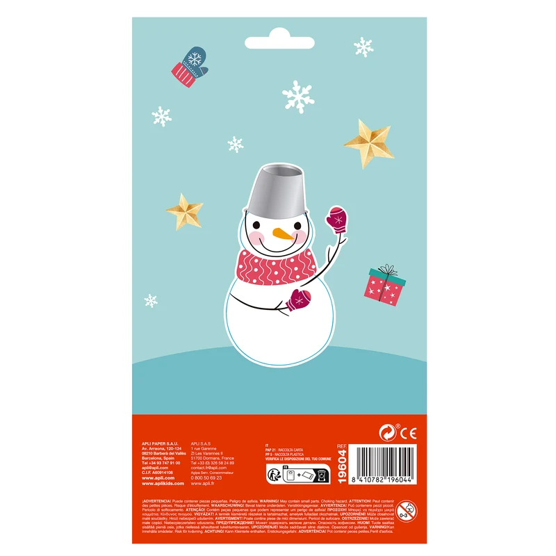 Weihnachtsaufkleber – Weihnachtskugeln, Schneemann