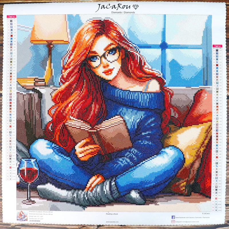 Diamond Painting - Reading a Book