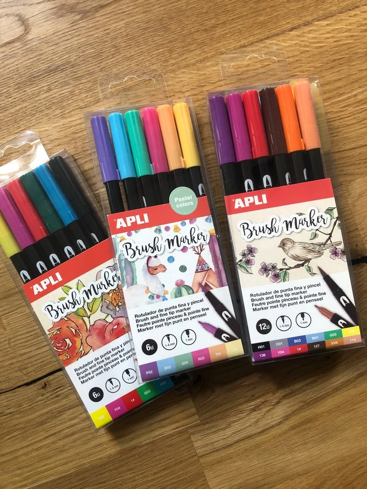 Doppelseitige Brush Marker - 6 Farben