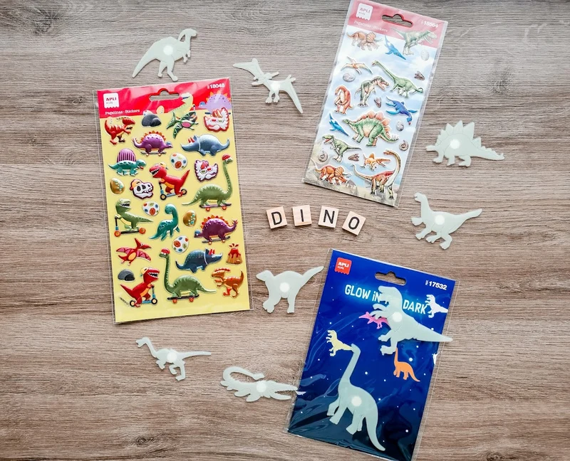 Metallic-Aufkleber – Dinosaurier