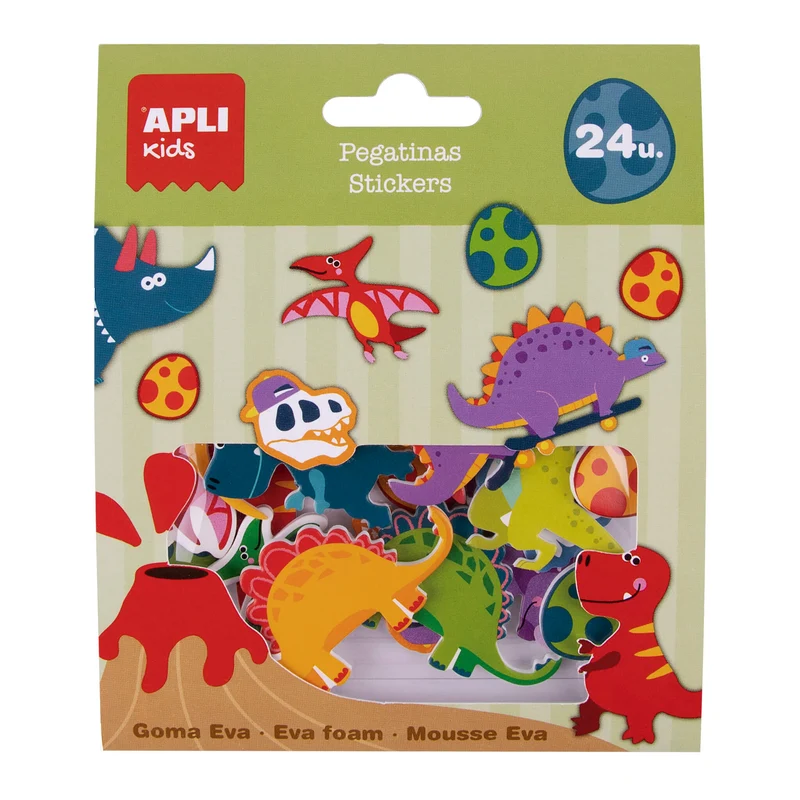 EVA-Schaumstoffsticker – Dinosaurier 24 Stück