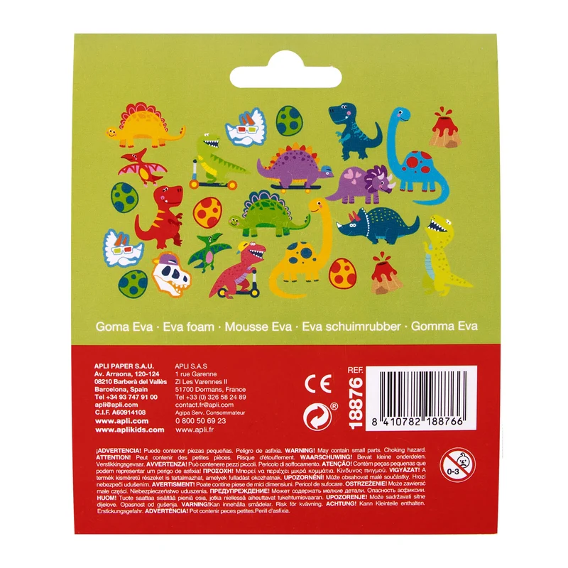 EVA-Schaumstoffsticker – Dinosaurier 24 Stück