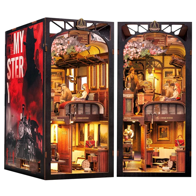 Book Nook - Train Mystery Case (Wood)