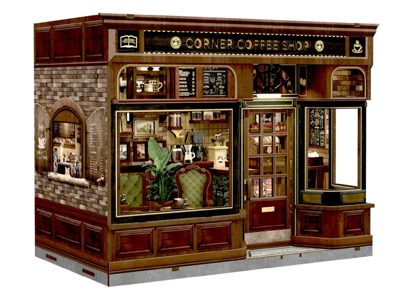 Book Nook - Corner Coffee Shop (Wood)