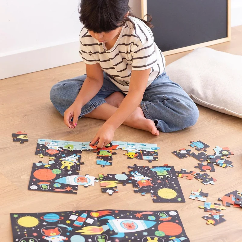 Im Dunkeln leuchtendes Puzzle – Weltraum 4+
