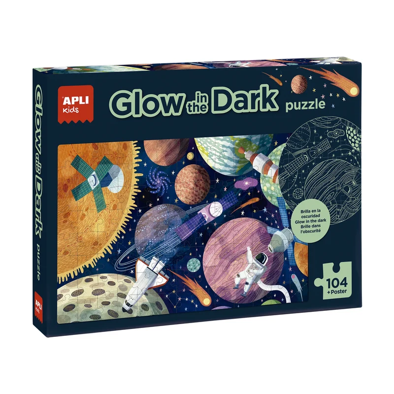 Im Dunkeln leuchtendes Puzzle – Sonnensystem 5+