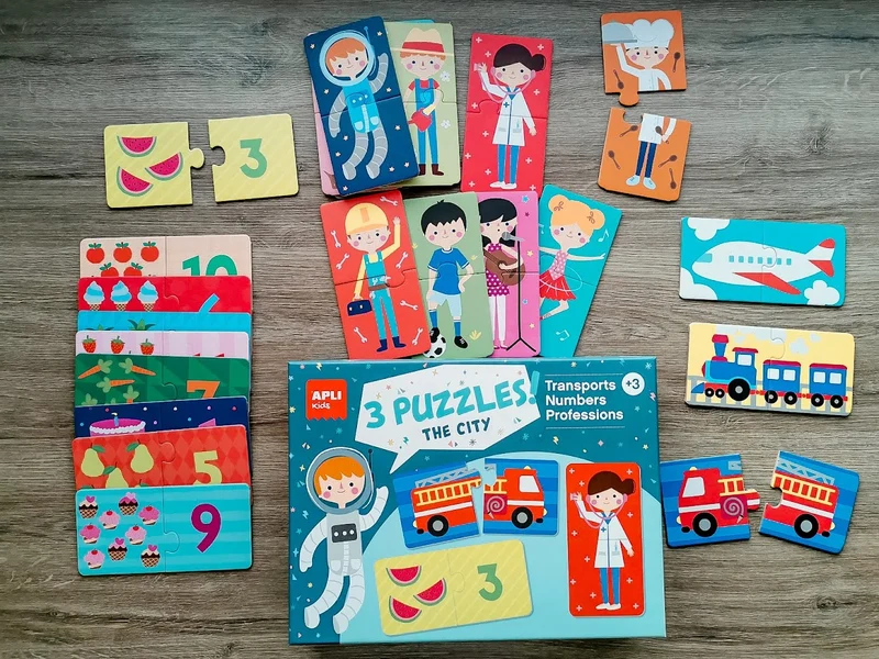 Zweiteiliges Puzzle-Set – Stadt 3+