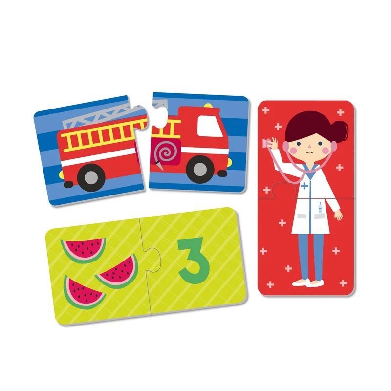 Zweiteiliges Puzzle-Set – Stadt 3+