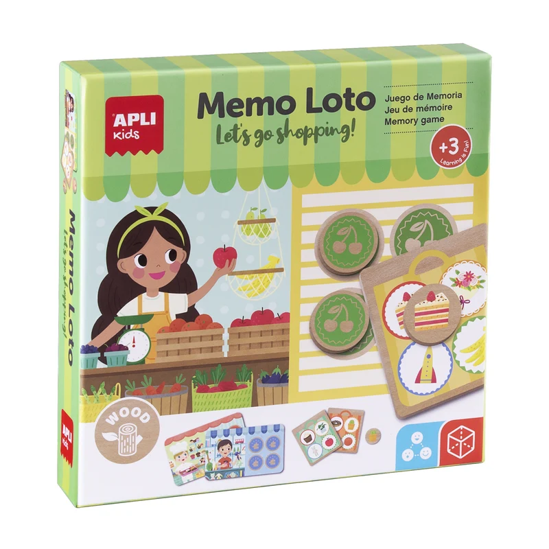 Holzspiel – Memo Lotto Einkaufen