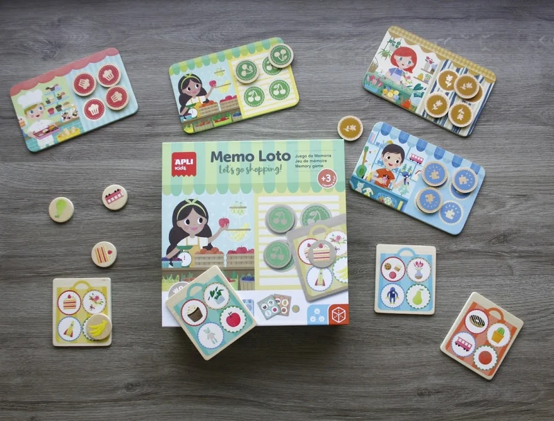Holzspiel – Memo Lotto Einkaufen
