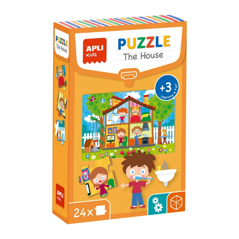 Lernpuzzle mit 24 Teilen – Haus