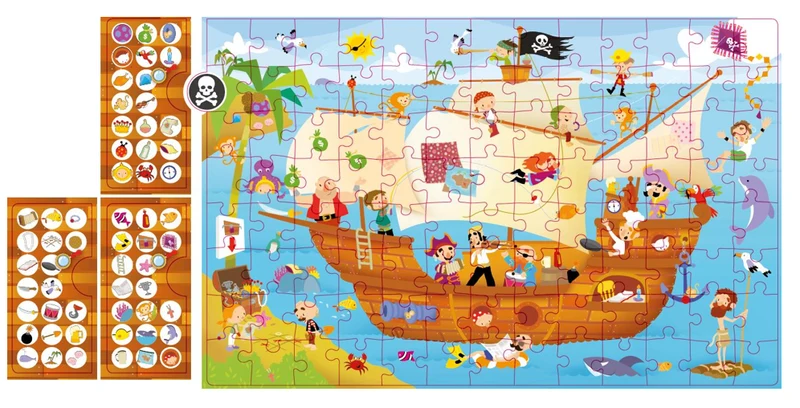 Beobachtungspuzzle – Piratenschiff 104 Teile 5+
