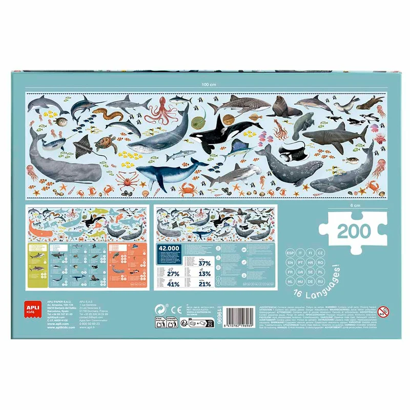 Lernpuzzle – Gefährdete Tiere Ozean 6+