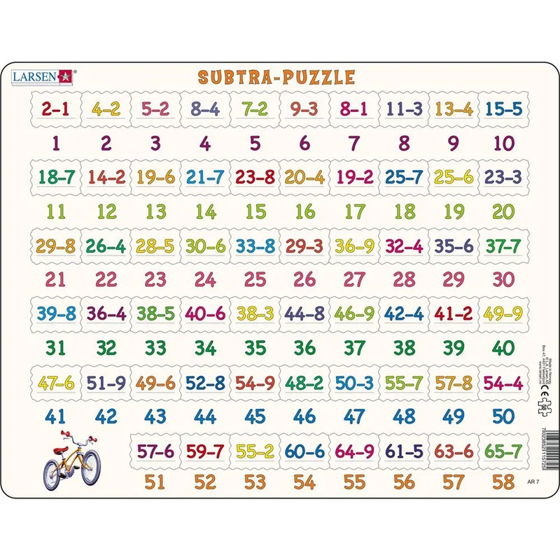Puzzle Subtra-Puzzle 58 Teile
