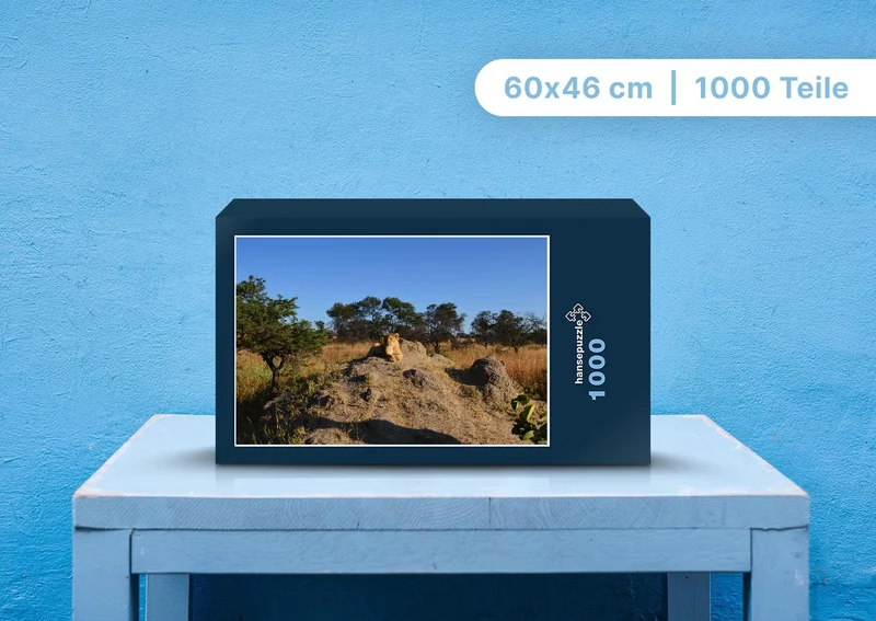 90443 Tierwelt - Löwe auf Felsen Puzzle