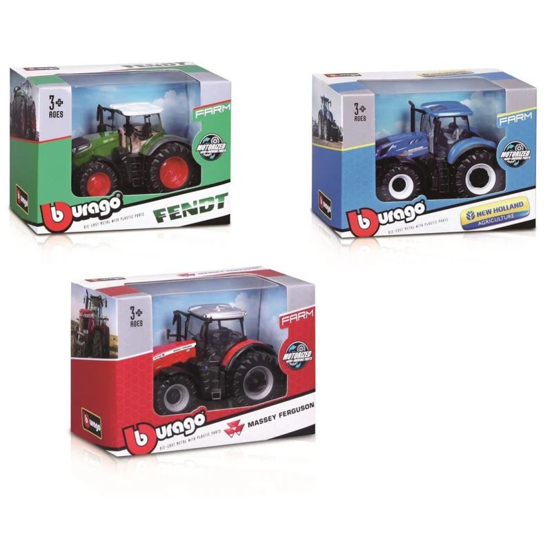Bburago Farm Tractor Fendt und New Holland, 12 cm, assortiert