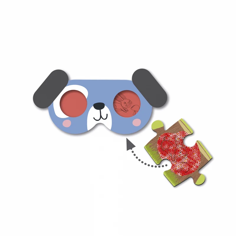 Puzzle mit Zauberbrille – Hunde 4+