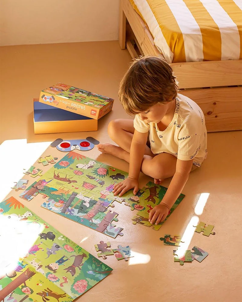 Puzzle mit Zauberbrille – Hunde 4+