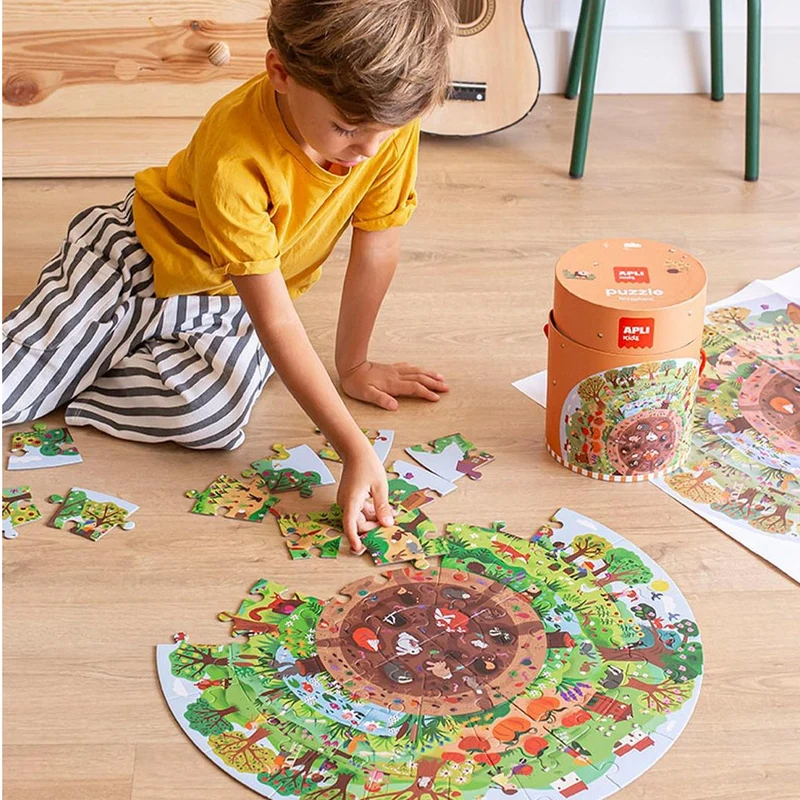 Runde Puzzles in einer Tube – Biosphäre 5+