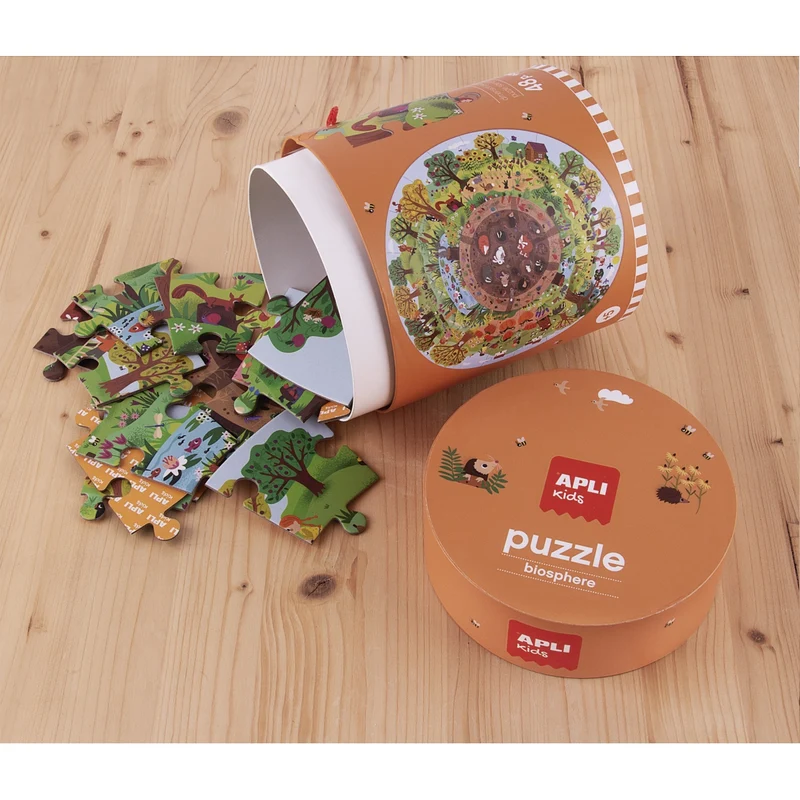 Runde Puzzles in einer Tube – Biosphäre 5+