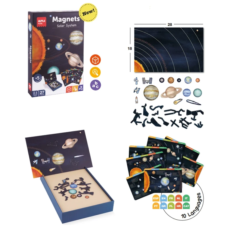 Magnetisches Puzzle – Sonnensystem