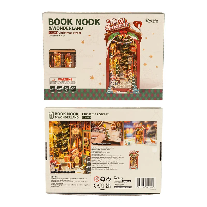 Book Nook - Christmas Street (Wood)
