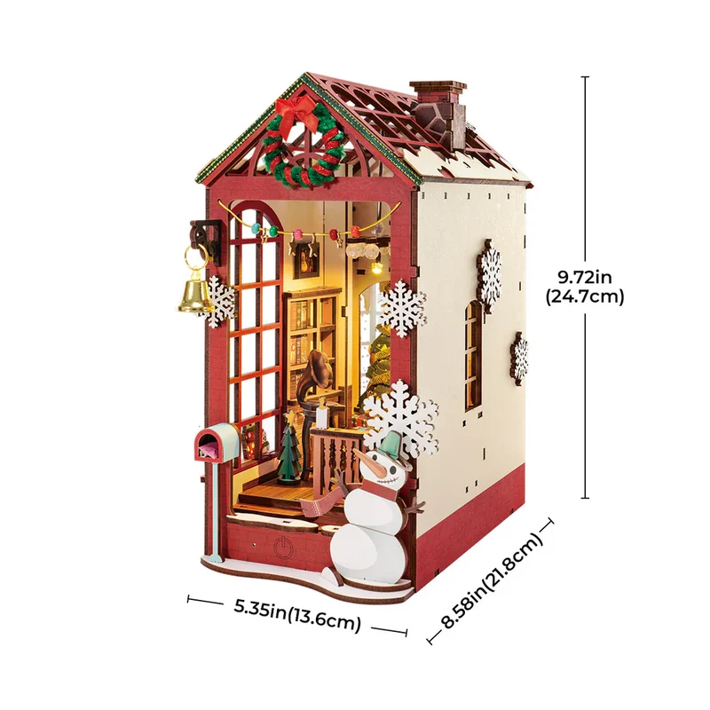 Book Nook - Christmas Indoor Scene (Wood)