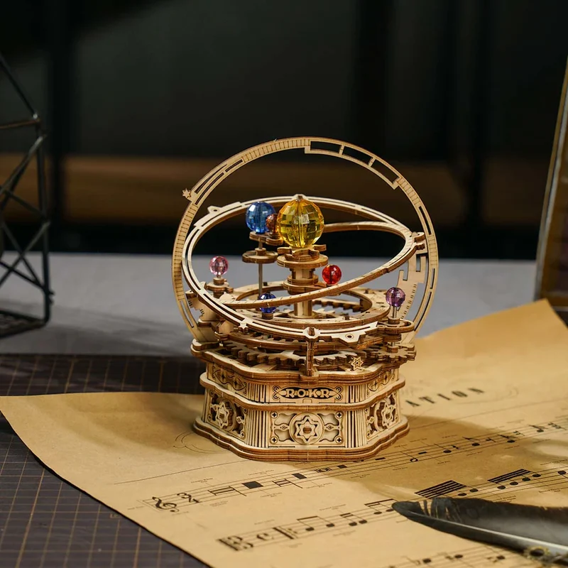 3D Mechanical Music Box - Starry Night (Wood)