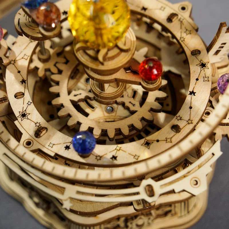 3D Mechanical Music Box - Starry Night (Wood)