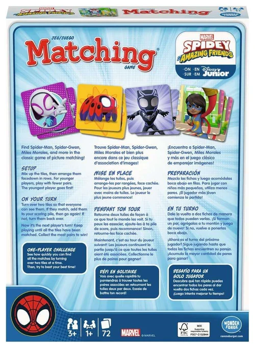 Marvel® Spidey & Friends Matching Game - Trilingual