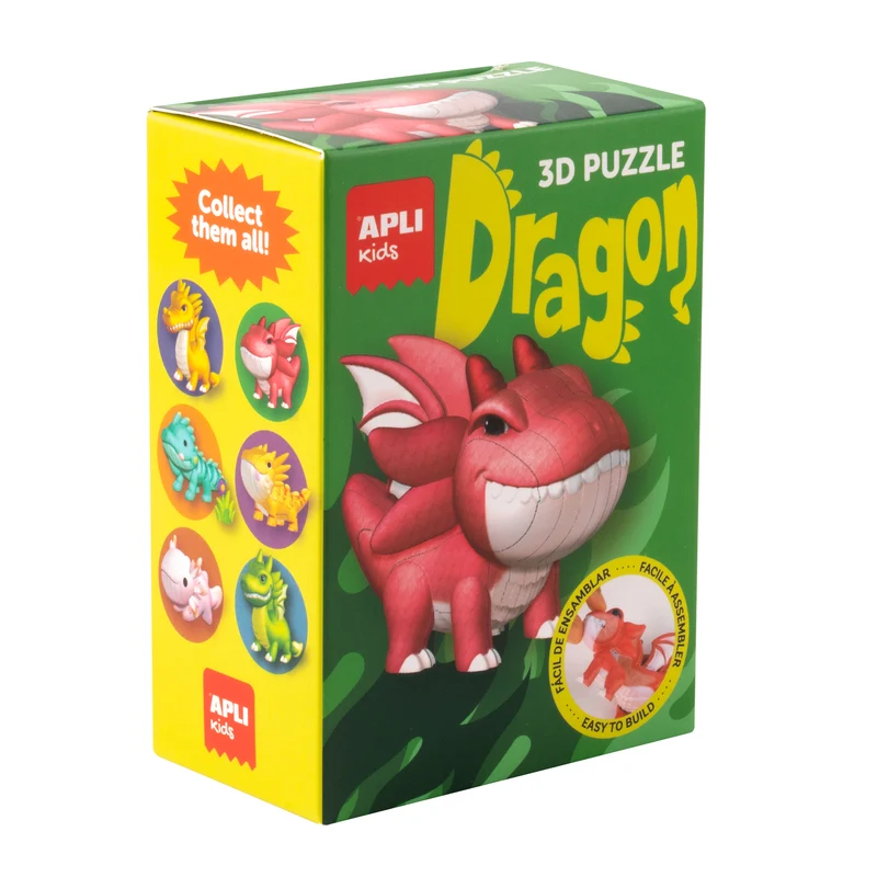 3D-Puzzle Drachen – Rot