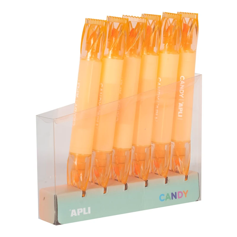 Fluoreszierender Marker mit doppelter Spitze – Candy Orange