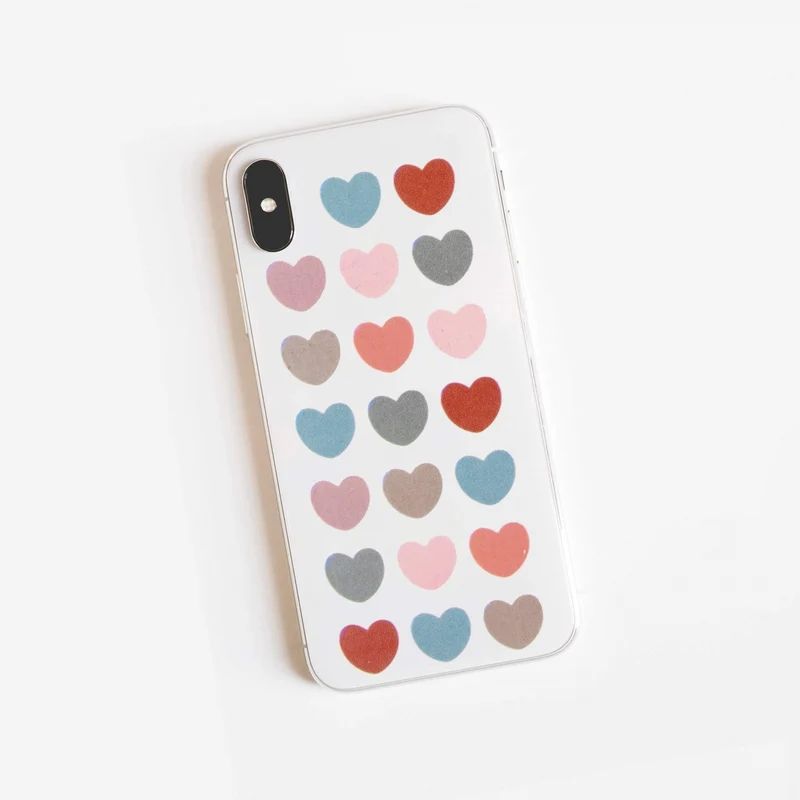 Mehrfarbige Aufkleber – Herzen