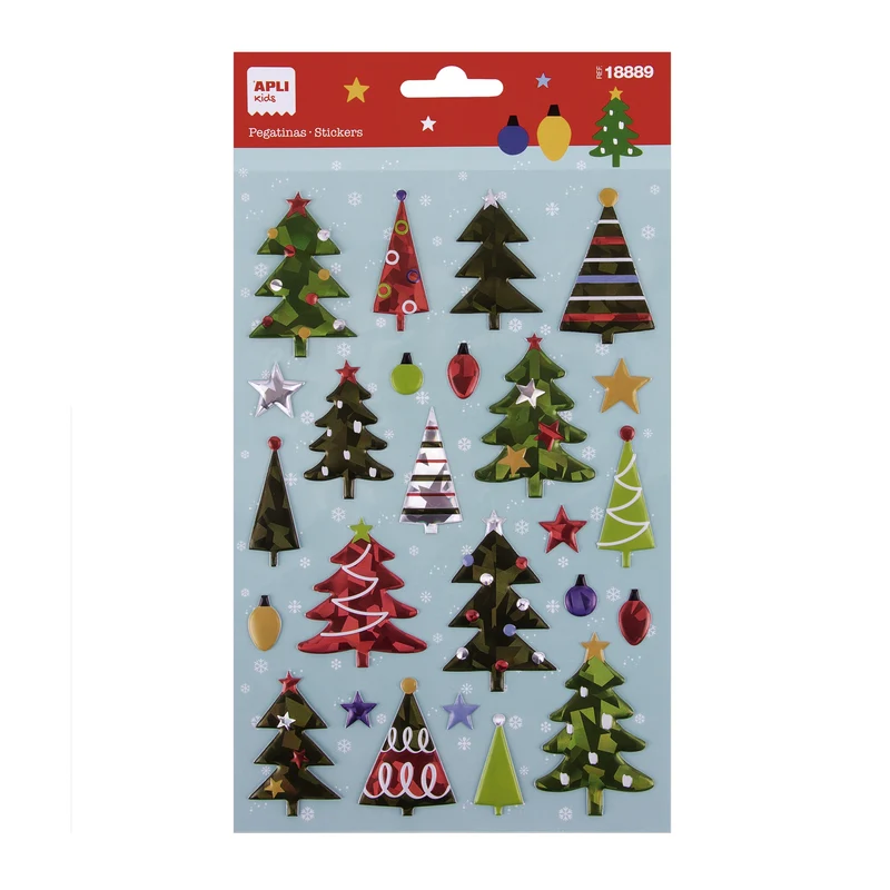 Weihnachtsaufkleber – Weihnachtsbäume