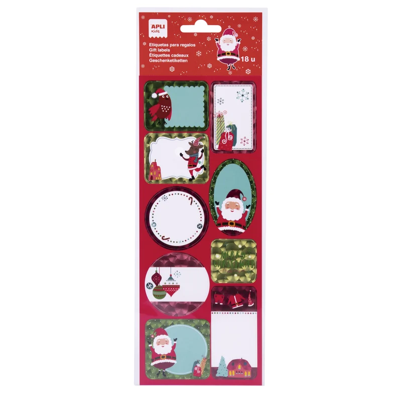 Weihnachtsetiketten – Rosa Weihnachten