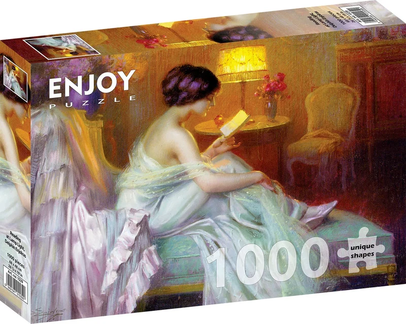 PFG Reading at Lamp Light (1000pcs) (Usage/Used - PUZZLES FOR GOOD)