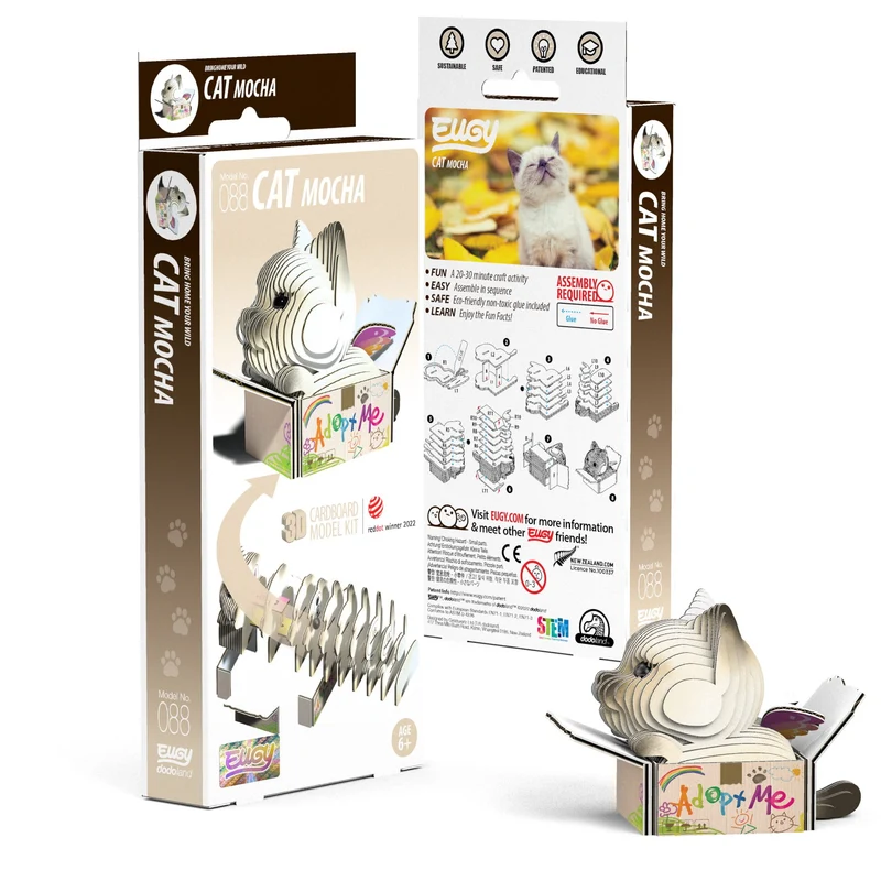 Öko-Puzzle 3D – Siamkatze Mocha