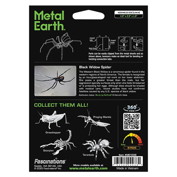Metal Earth® - 3D Black Widow Spider