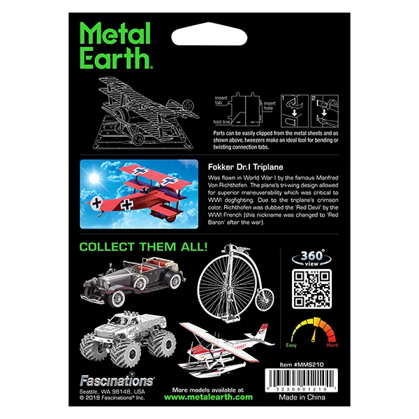 Metal Earth® - 3D Baron Von Richthofen Tri-Wing Fokker