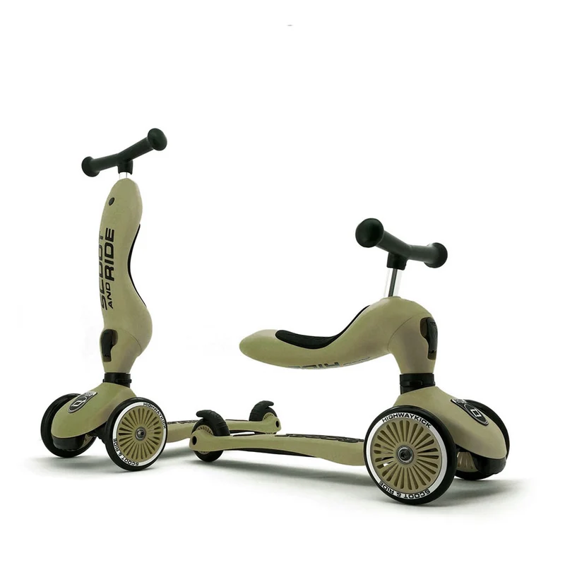 Laufrad und Fahrrad 2in1 Highwaykick 1-5 Jahre - Olive