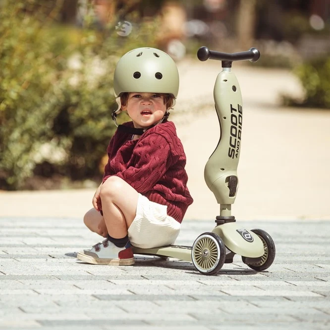 Laufrad und Fahrrad 2in1 Highwaykick 1-5 Jahre - Olive