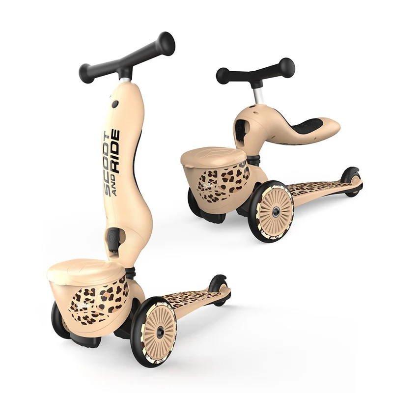 Laufrad und Fahrrad 2in1 Highwaykick 1 Lifestyle 1-5 Jahre - Leopard