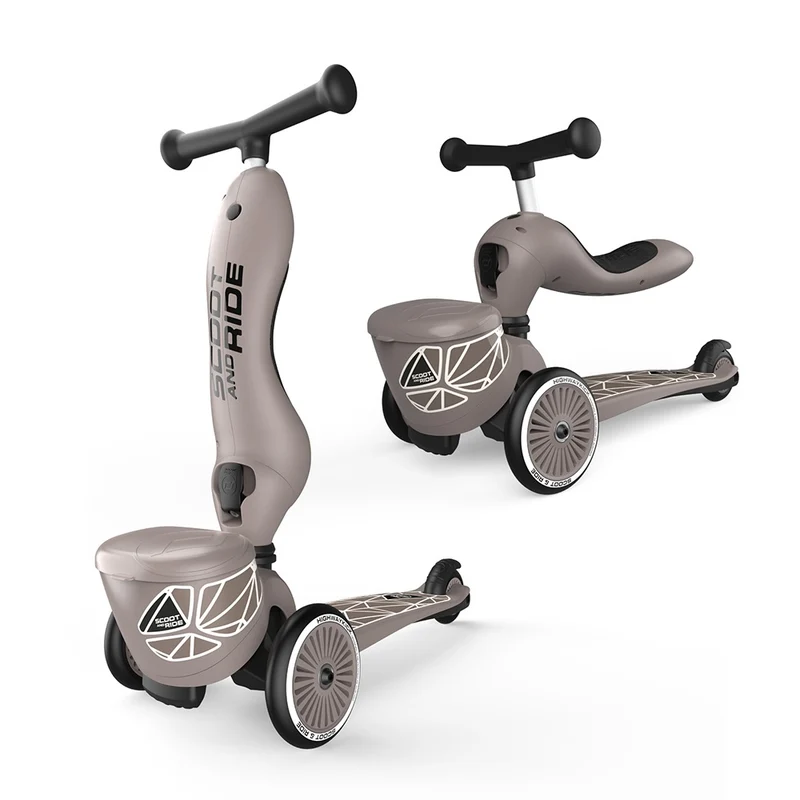 Laufrad und Fahrrad 2in1 Highwaykick 1 Lifestyle 1-5 Jahre - Brown Lines