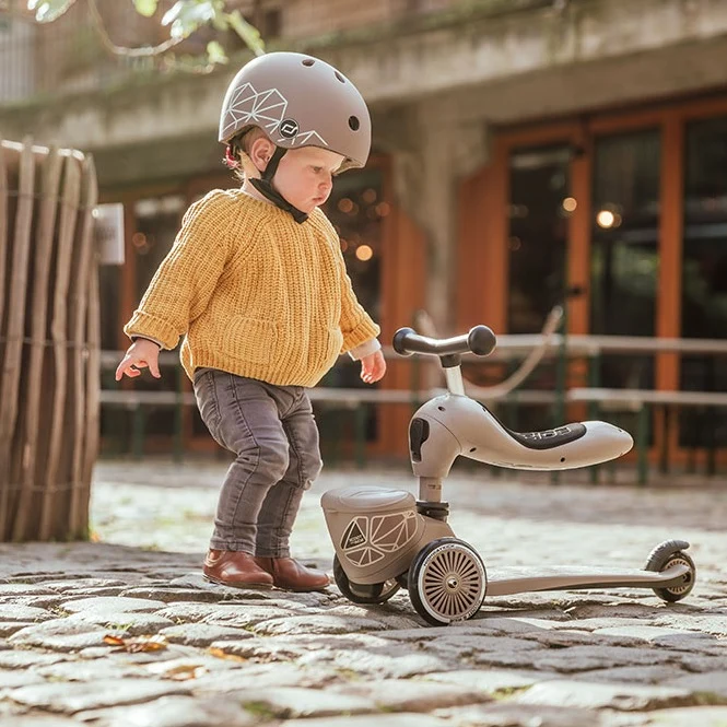 Laufrad und Fahrrad 2in1 Highwaykick 1 Lifestyle 1-5 Jahre - Brown Lines