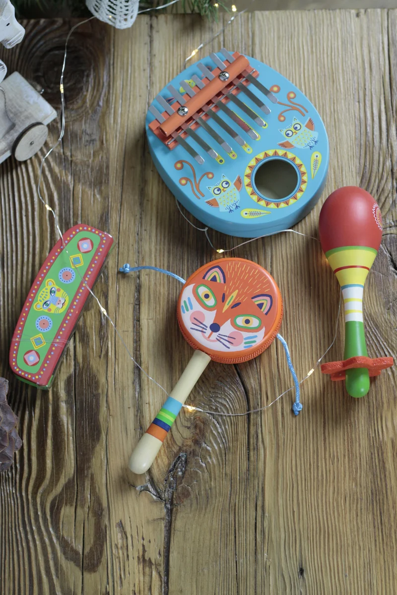 Holz-Kalimba-Instrument - Eule
